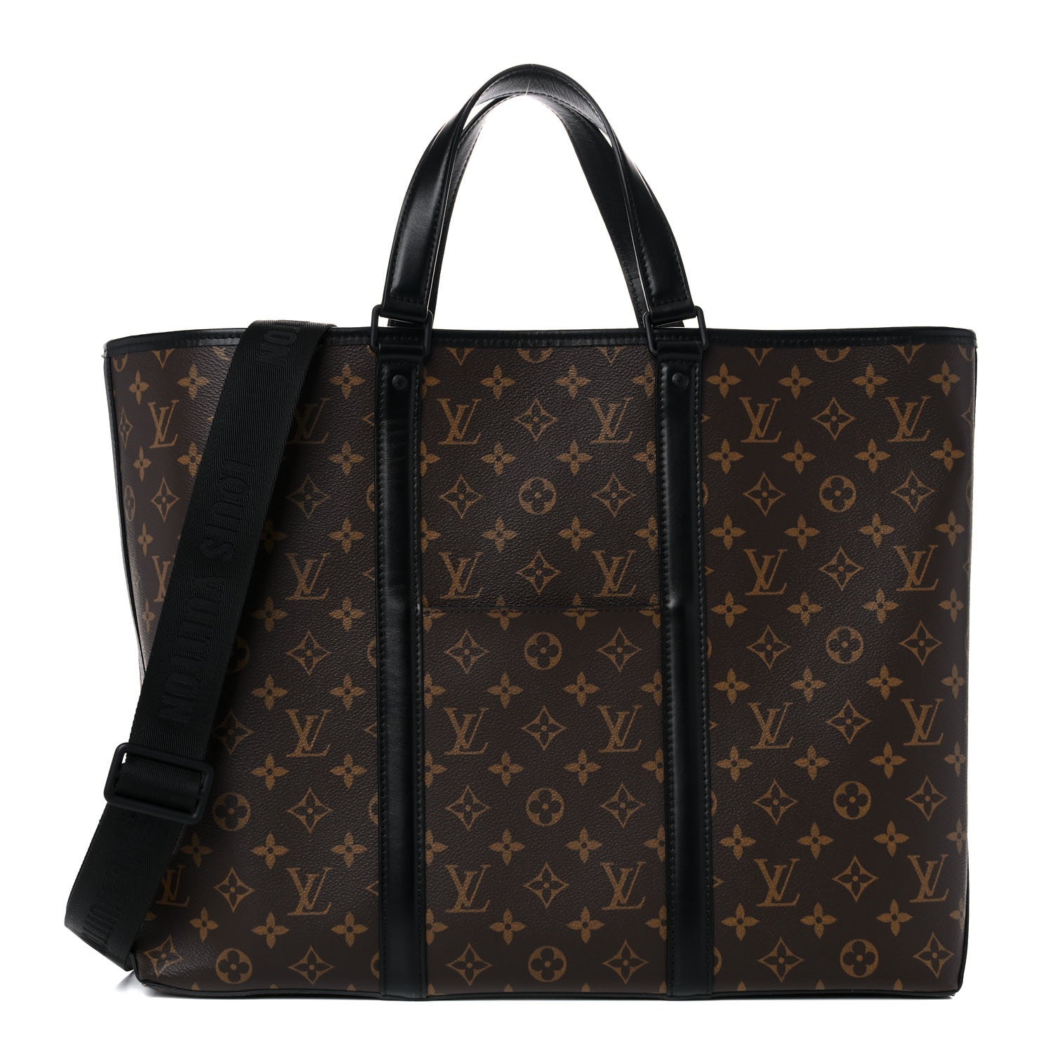 Louis Vuitton Monogram Macassar Weekend Tote GM 3 of 10