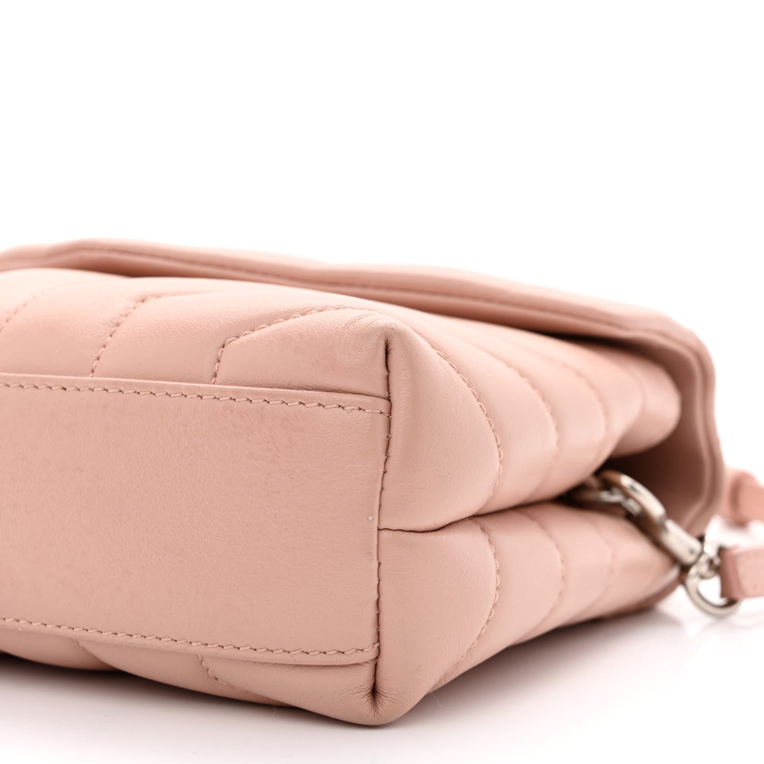 Saint Laurent Calfskin Y Quilted Monogram Toy Loulou Crossbody Bag Tender Pink 10 of 11