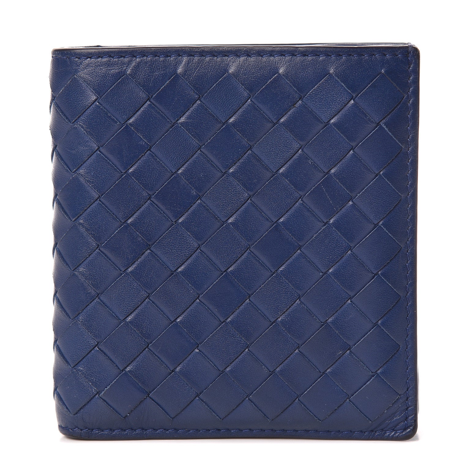 Bottega Veneta Nappa Intrecciato Bi-Fold Wallet Cobalt 1 of 7