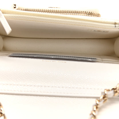 Chanel Caviar Quilted Business Affinity Clutch With Chain Flap White 5 of 9