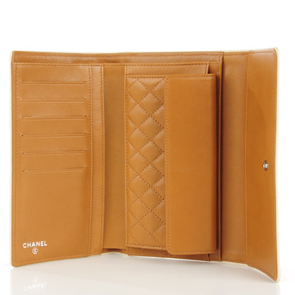 Chanel Lambskin Large Flap Wallet Dark Beige 5 of 8