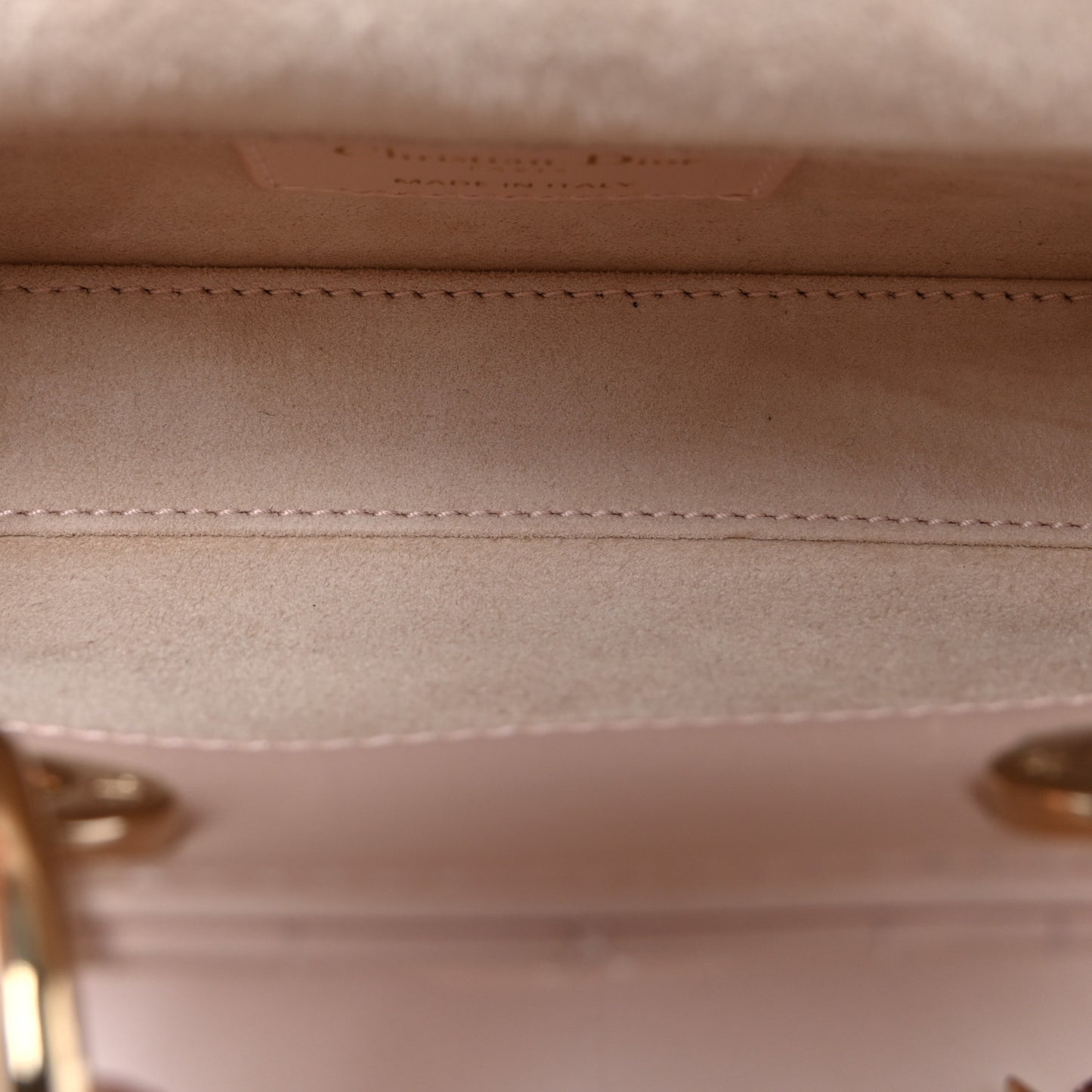 Lambskin Cannage Micro Lady D-Joy Rose Poudre