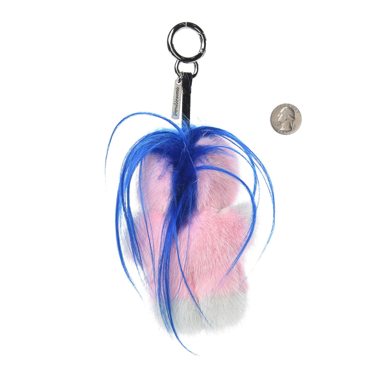 Mink Fur Crystal Fendirumi Piro-Chan Monster Bag Bug Charm Marshmallow