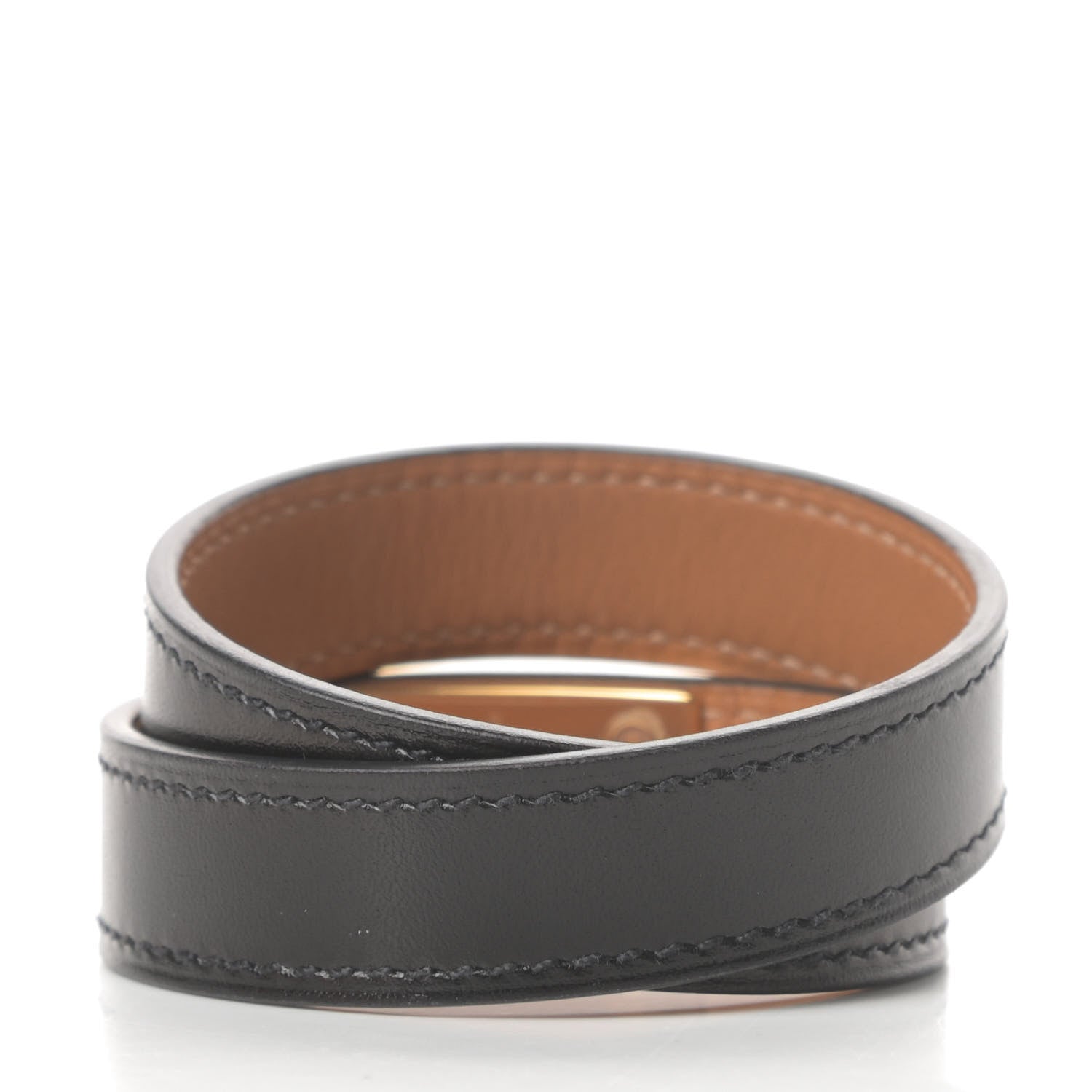 Hermes Box Drag Double Tour Bracelet T2 Black 3 of 8