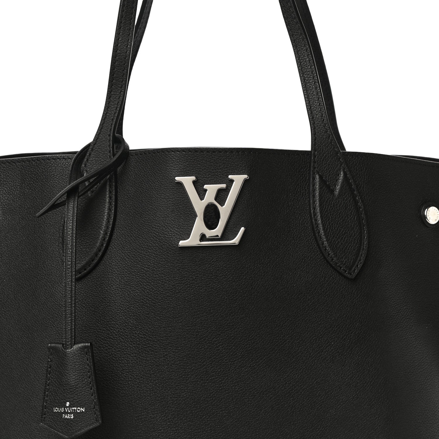 Louis Vuitton Calfskin Lockme Go Tote Black 7 of 12