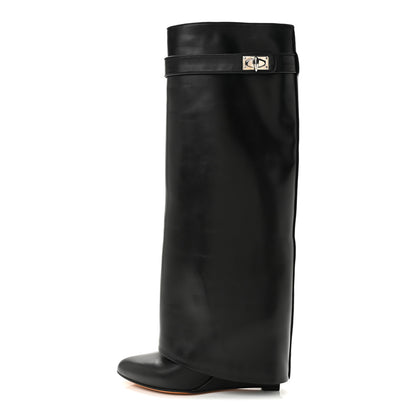 Givenchy Calfskin Shark Lock Pant Boots 39.5 Black 1 of 9