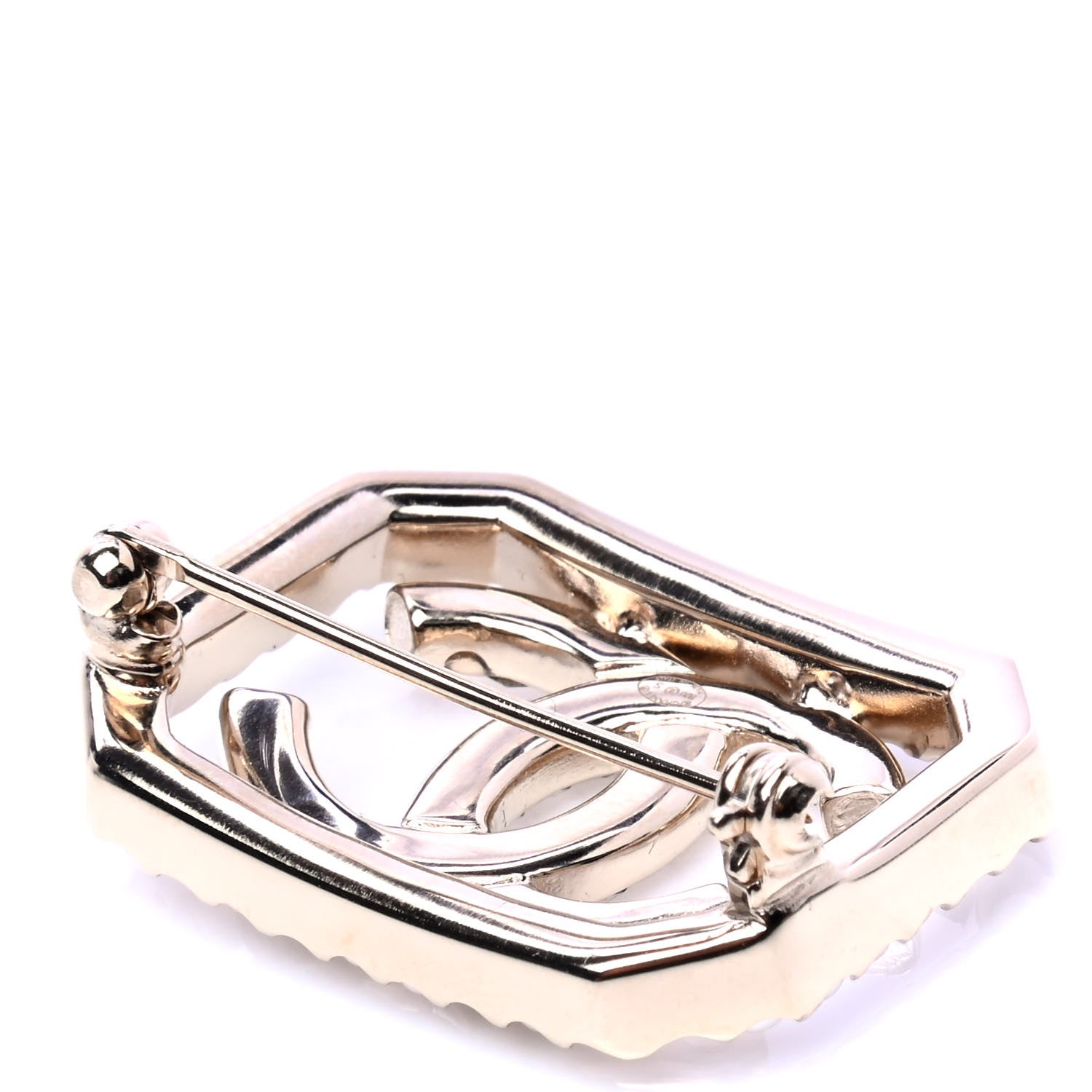 Chanel Pearl Crystal CC Brooch Gold 5 of 6