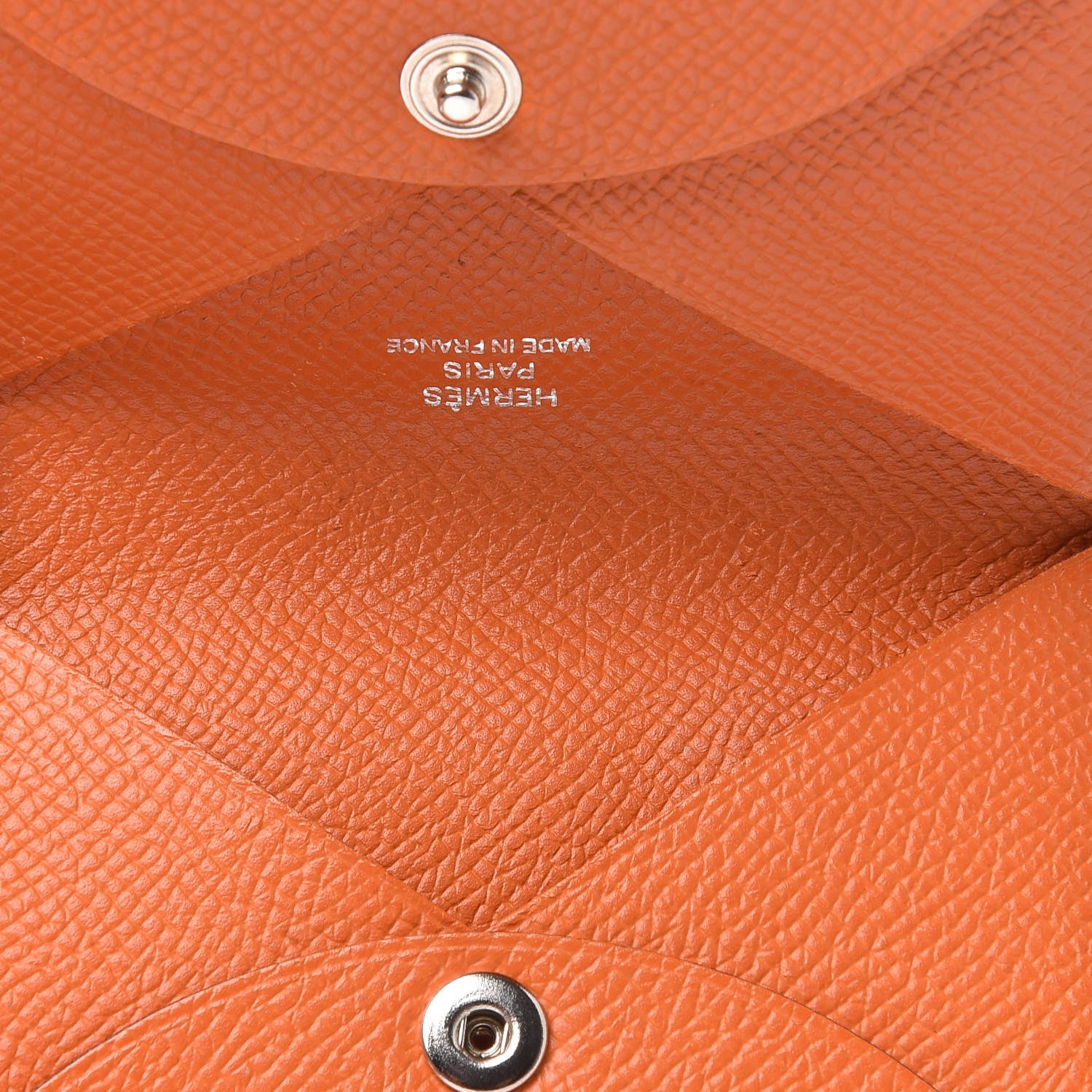 Hermes Epsom Calvi Card Case Orange 11 of 11