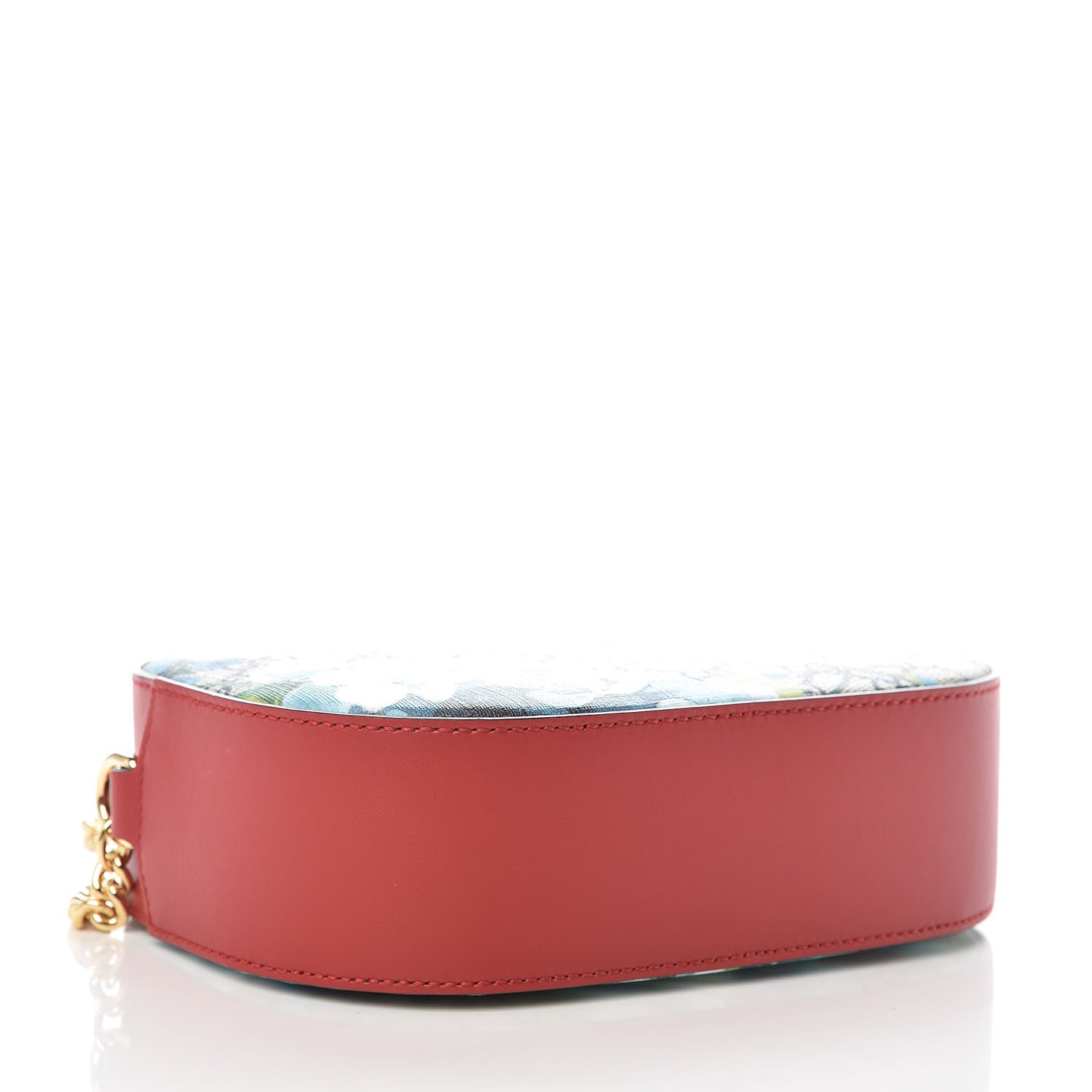 Gucci GG Supreme Monogram Blooms Mini Chain Shoulder Bag Beige Blue Navy Hibiscus Red 4 of 9