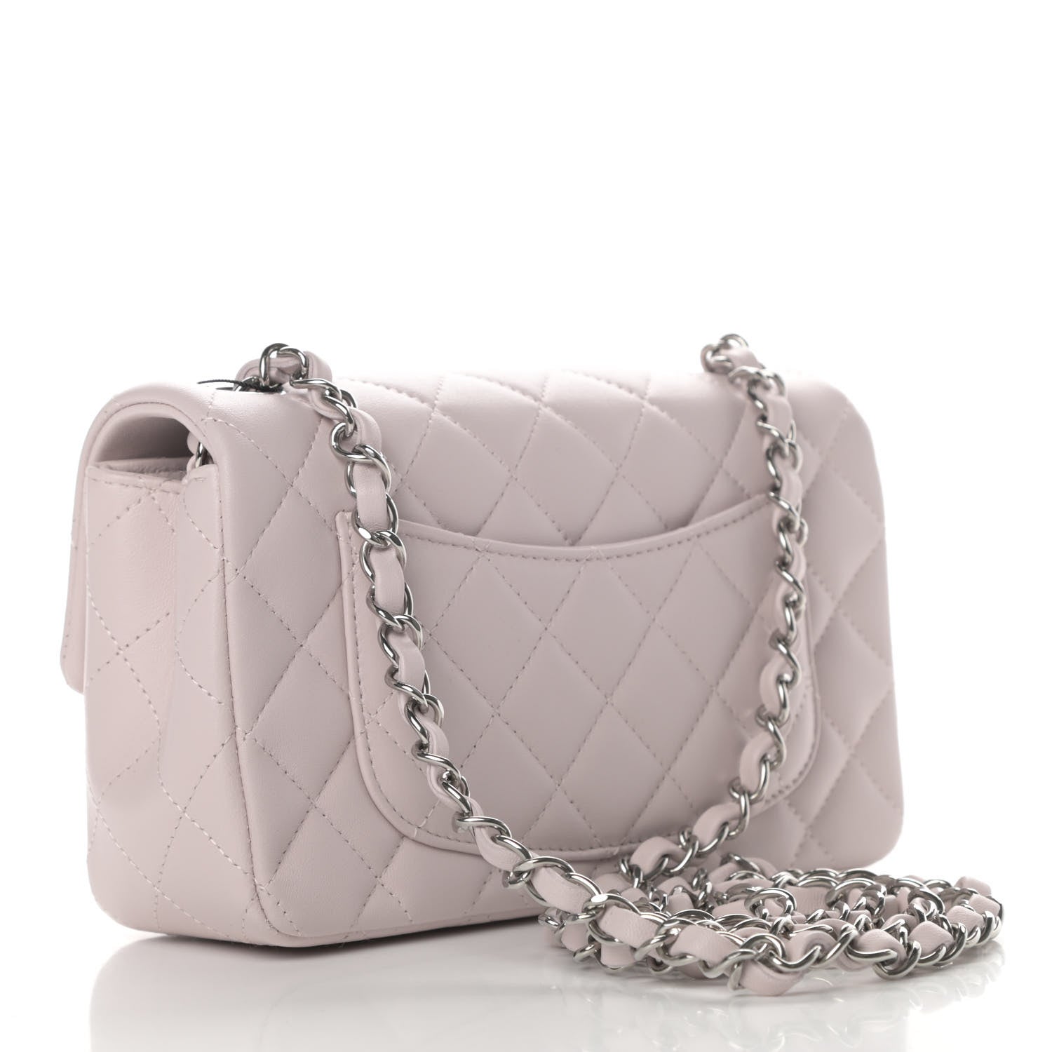 Chanel Lambskin Quilted Mini Rectangular Flap Light Purple 2 of 4