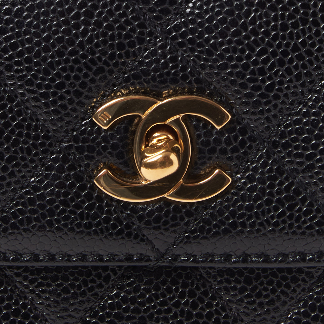 Chanel Caviar Quilted Jumbo Kelly Flap Black 7 of 9