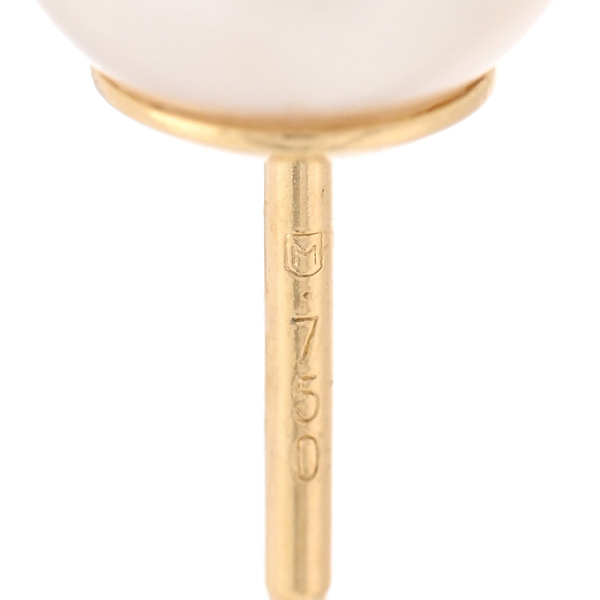 Mikimoto 18K Yellow Gold Akoya Pearl 7.5-8mm Stud Earrings 4 of 5