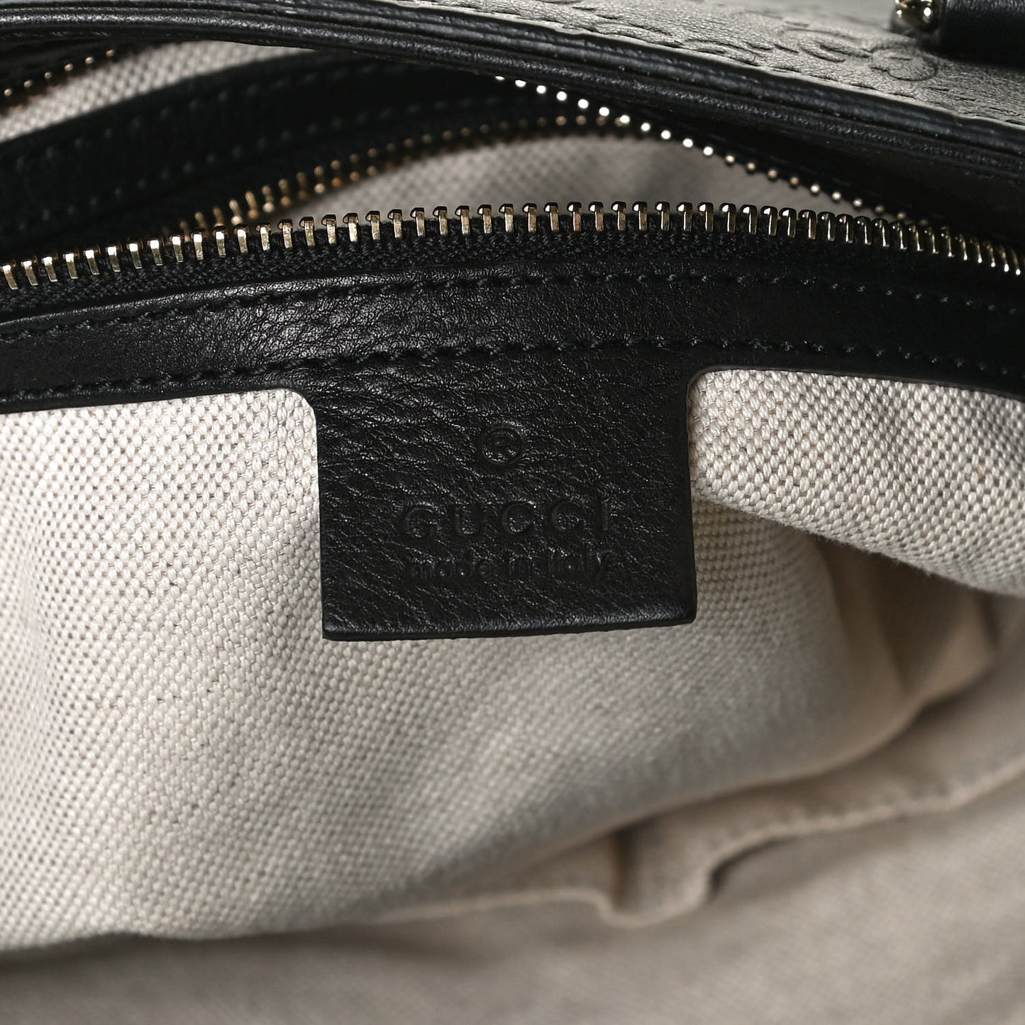 Guccissima Small Bree Zippered Tote Black