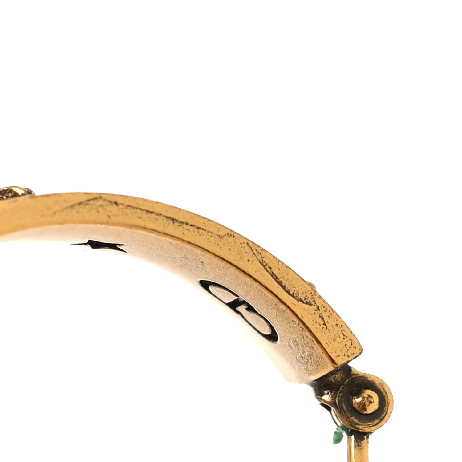 Christian Dior Metal Small J'Adior Star Hoop Earrings Aged Gold 4 of 4