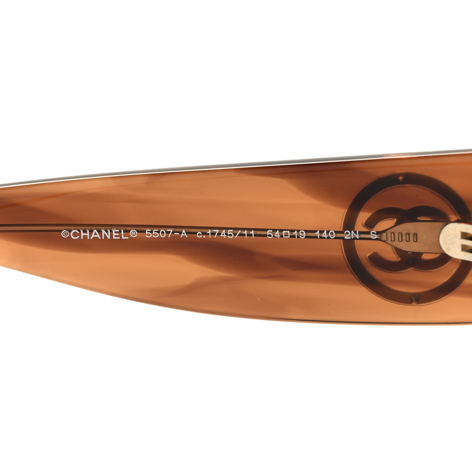 Chanel Acetate Rectangle Sunglasses 5507 Brown Orange 5 of 8