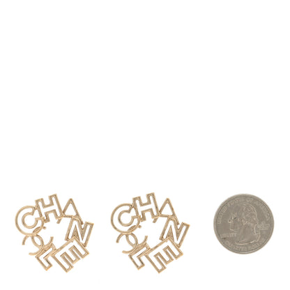 Chanel CC Logo Earrings Gold 2 of 3