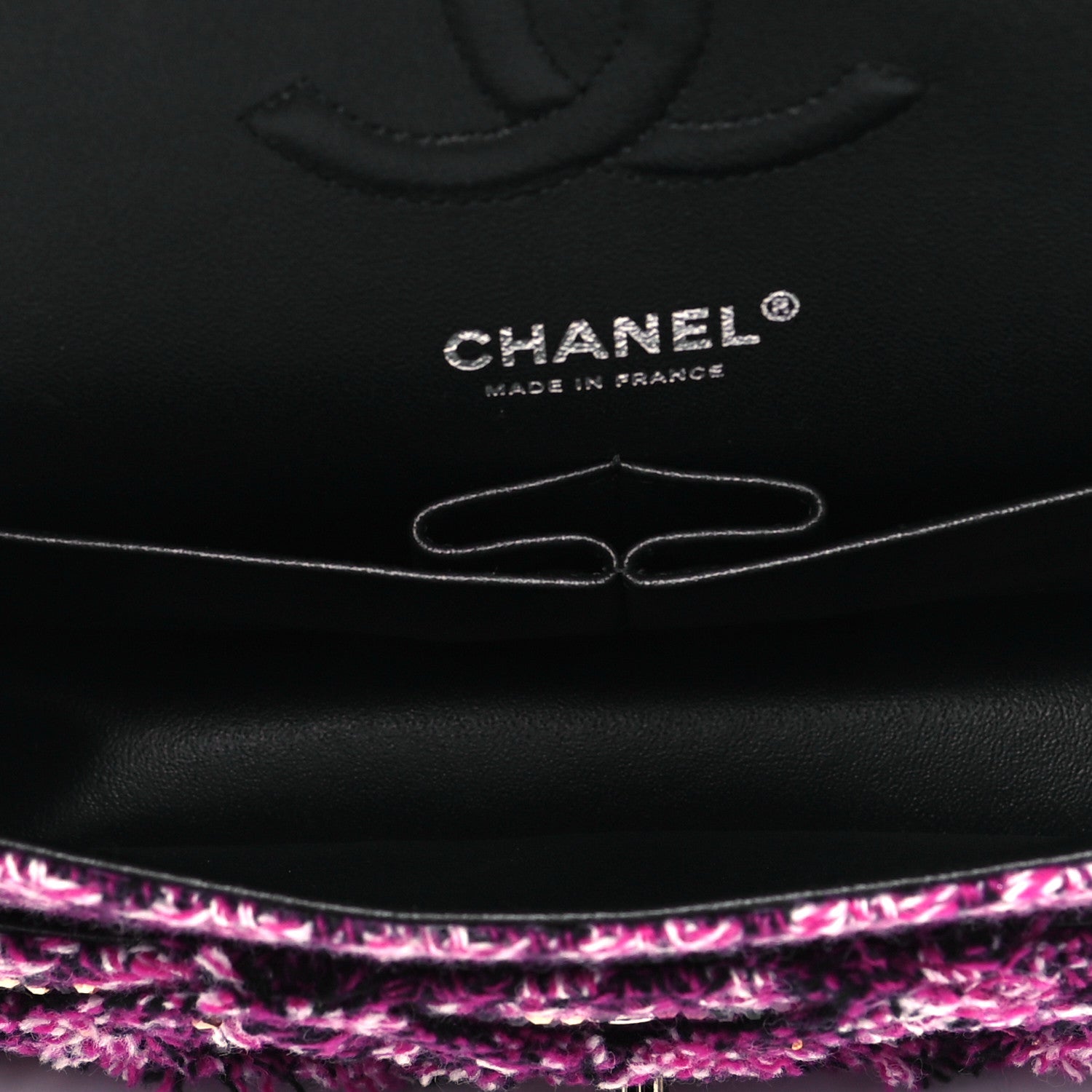 Chanel Crystal Tweed Quilted Medium Double Flap Purple Multicolor 4 of 8