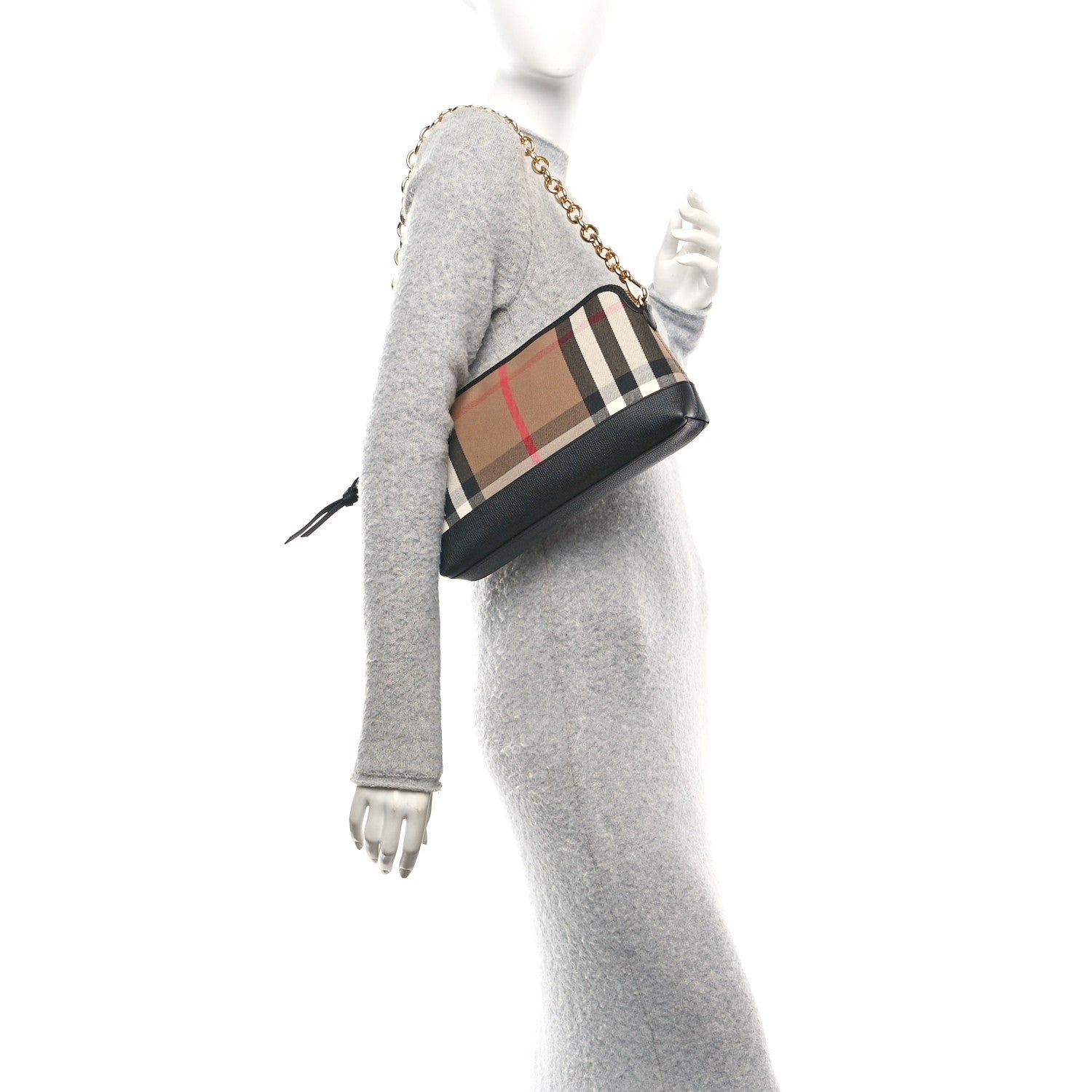 Burberry Derby House Check Abingdon Convertible Clutch Black 2 of 11
