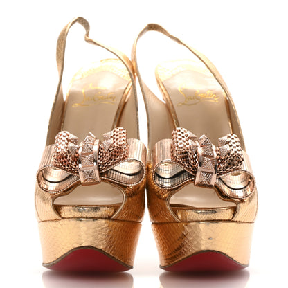 Christian Louboutin Ayers Metal Nodo 150 Pumps 36 Gold 3 of 12