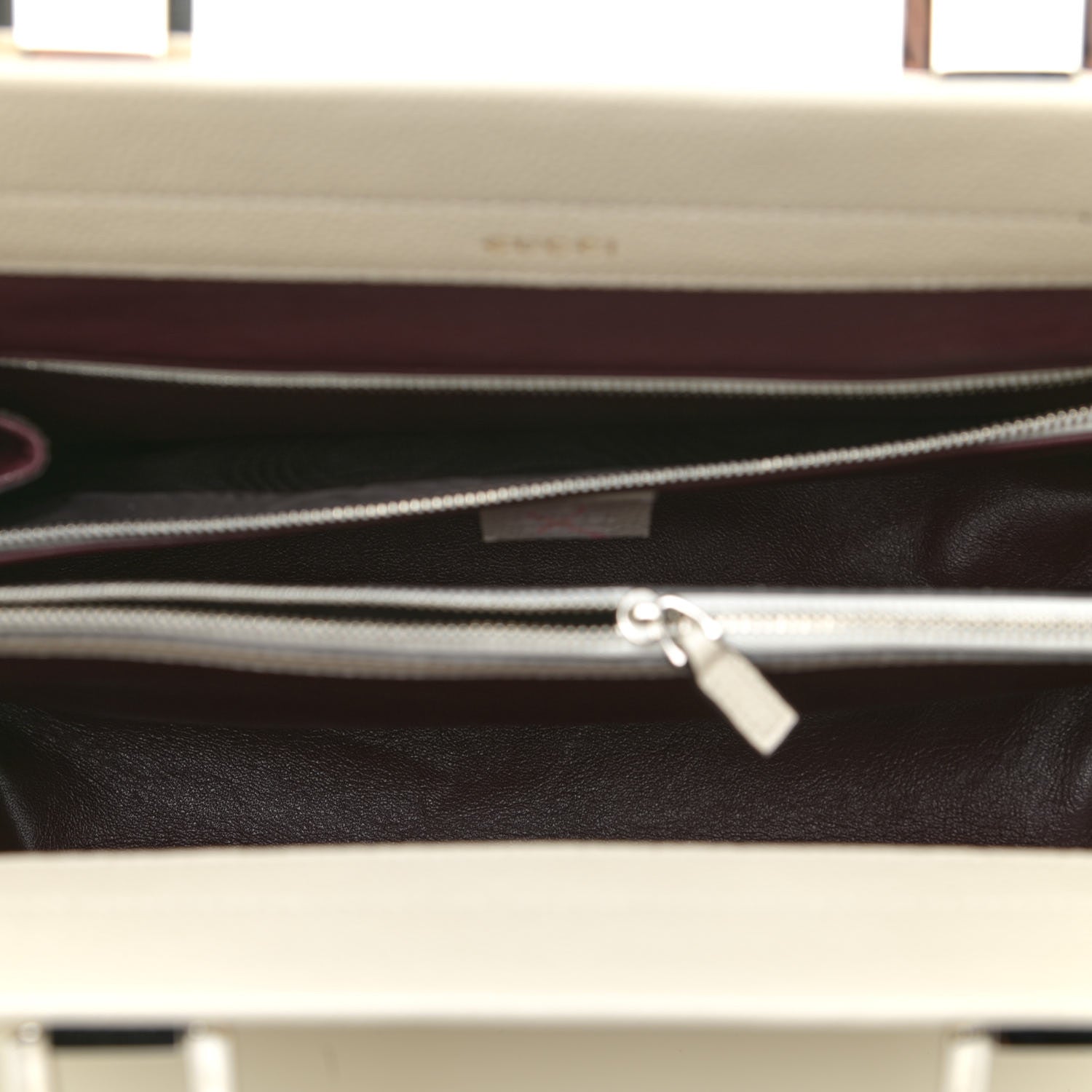 Gucci Grainy Calfskin Medium Zumi Top Handle Bag Mystic White 5 of 13