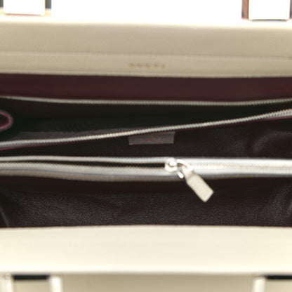 Gucci Grainy Calfskin Medium Zumi Top Handle Bag Mystic White 5 of 13