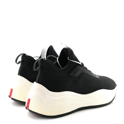 Prada Mesh Neoprene Womens America's Cup 45mm Sneakers 36.5 Black White 5 of 9