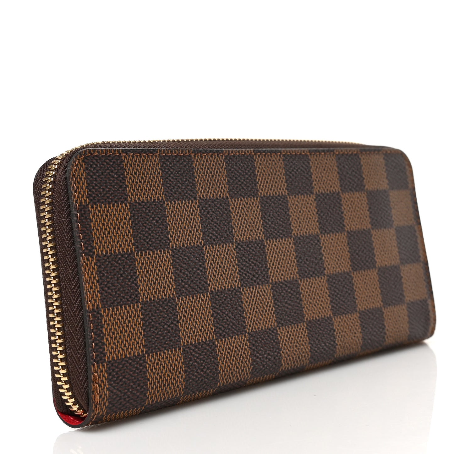 Damier Ebene Clemence Wallet Cherry
