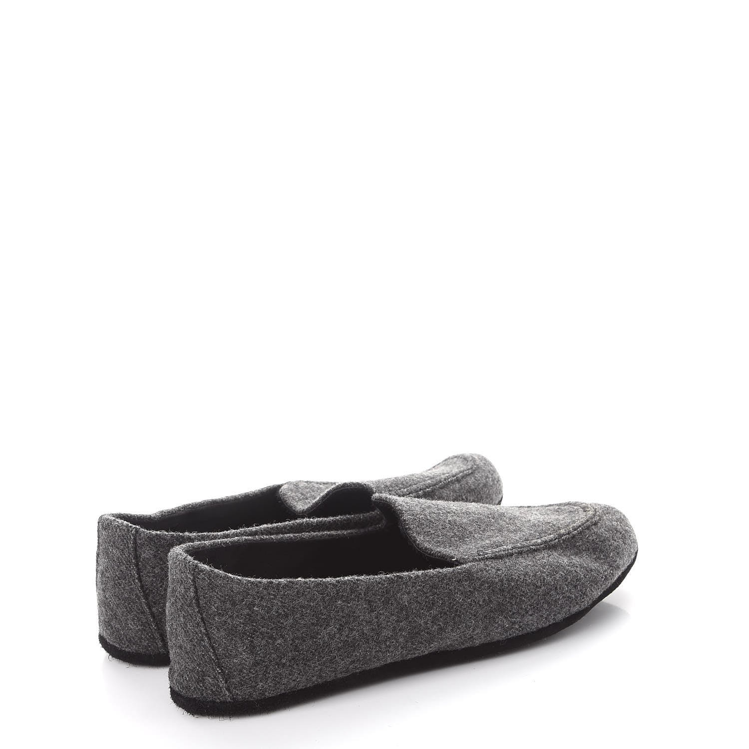 Prada Felt Slippers Loafers 37 Anthracite 4 of 12