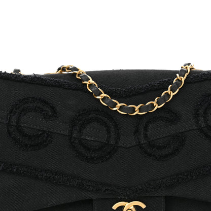 Chanel Denim Coco Jumbo Single Flap Black 8 of 13