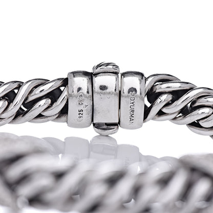 David Yurman Sterling Silver Diamond 9mm Double X Lyrica Bracelet 4 of 4