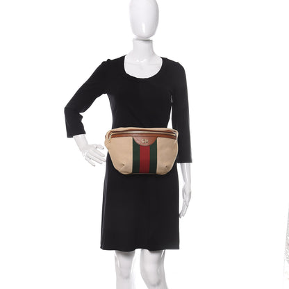 Gucci Vintage Canvas Web Belt Bag Sand Cuir 2 of 10