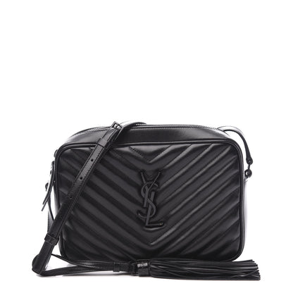 Saint Laurent Calfskin Matelasse Monogram Lou Camera Bag Black 1 of 13