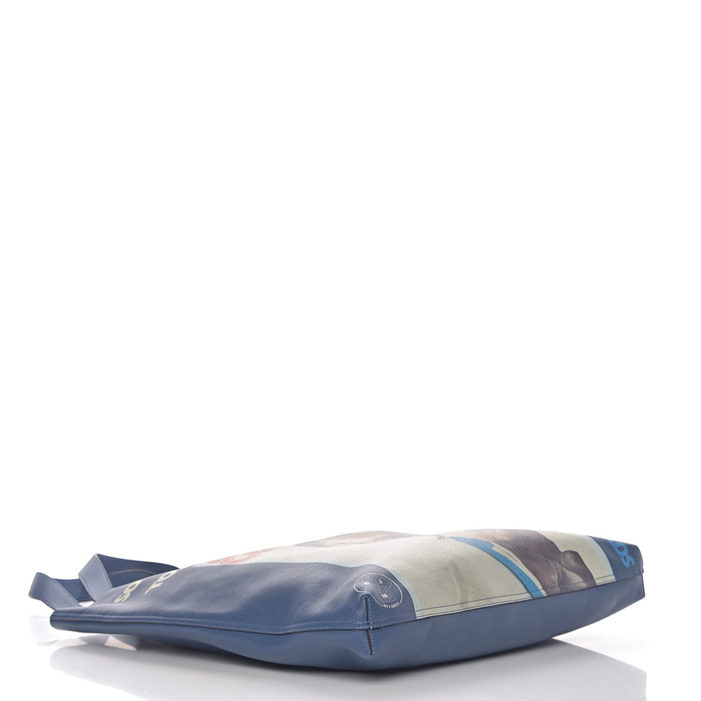 Calfskin Elton John Someone Saved My Life Tonight Large Tote Blue
