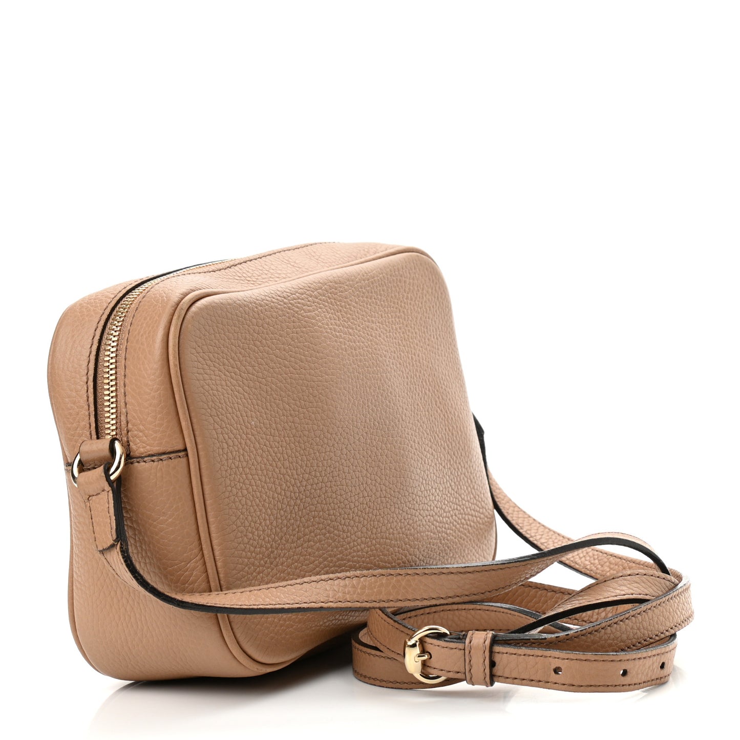 Pebbled Calfskin Small Soho Disco Bag Camelia