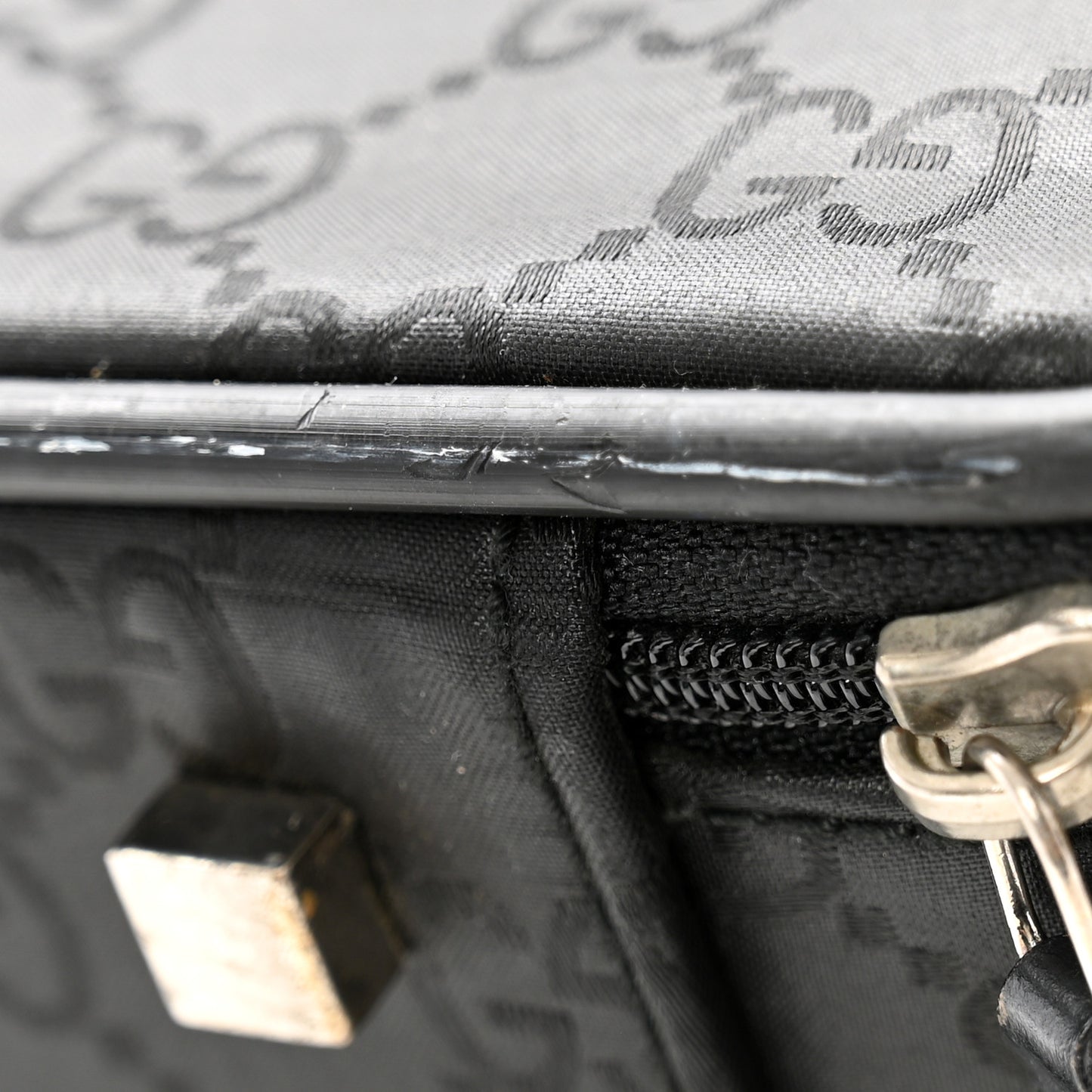 Nylon Monogram Suitcase Black