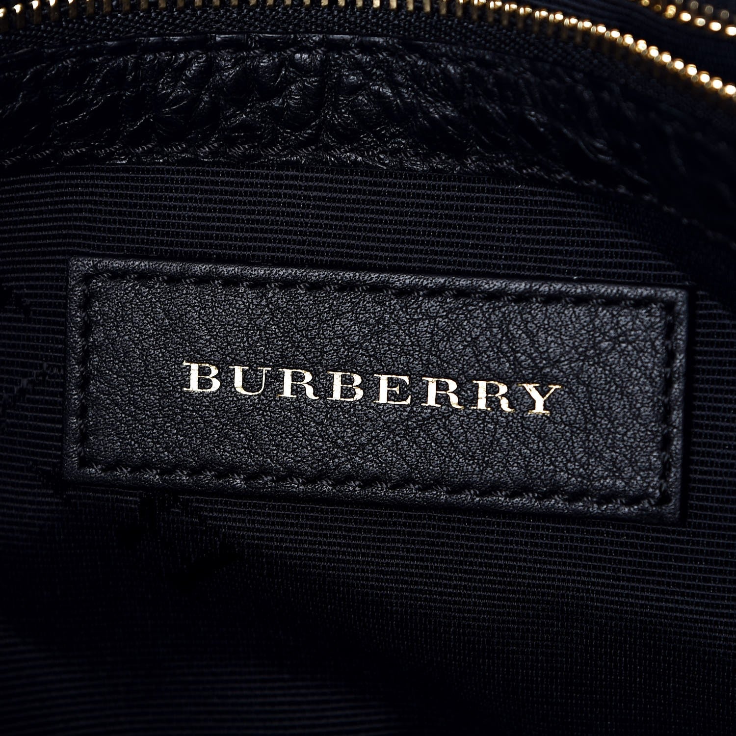 Burberry Signature Grain Calfskin Check Embossed Small Chichester Crossbody Clutch Bag Black 6 of 9