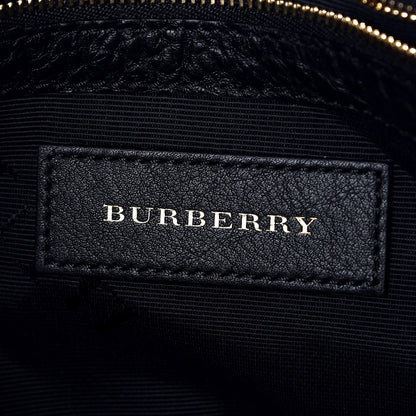 Burberry Signature Grain Calfskin Check Embossed Small Chichester Crossbody Clutch Bag Black 6 of 9