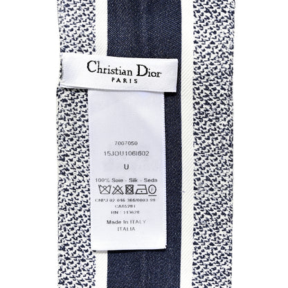 Christian Dior Silk Toile De Jouy Reverse Capri Mitzah Scarf Navy Blue 3 of 7