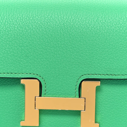 Hermes Evercolor Bi-Color Constance Slim Wallet Vert Comics Bleu Zellige 9 of 10