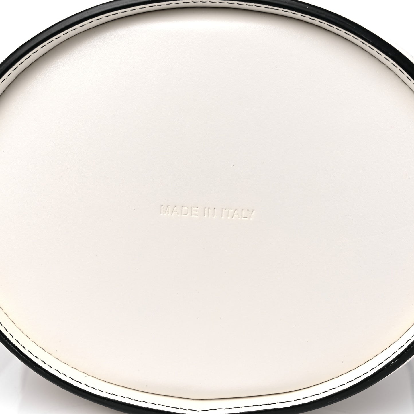 Calfskin Mini Curve Bucket Bag White