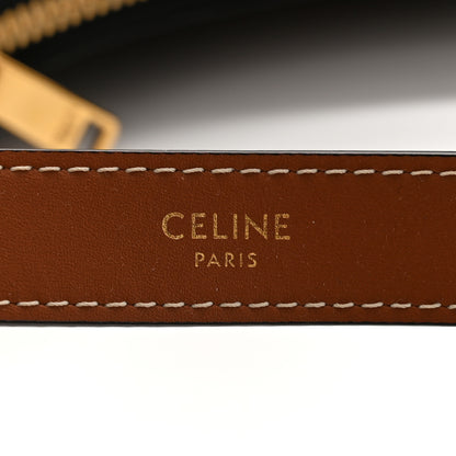 Celine Triomphe Canvas Calfskin Ava Shoulder Bag Tan 6 of 10