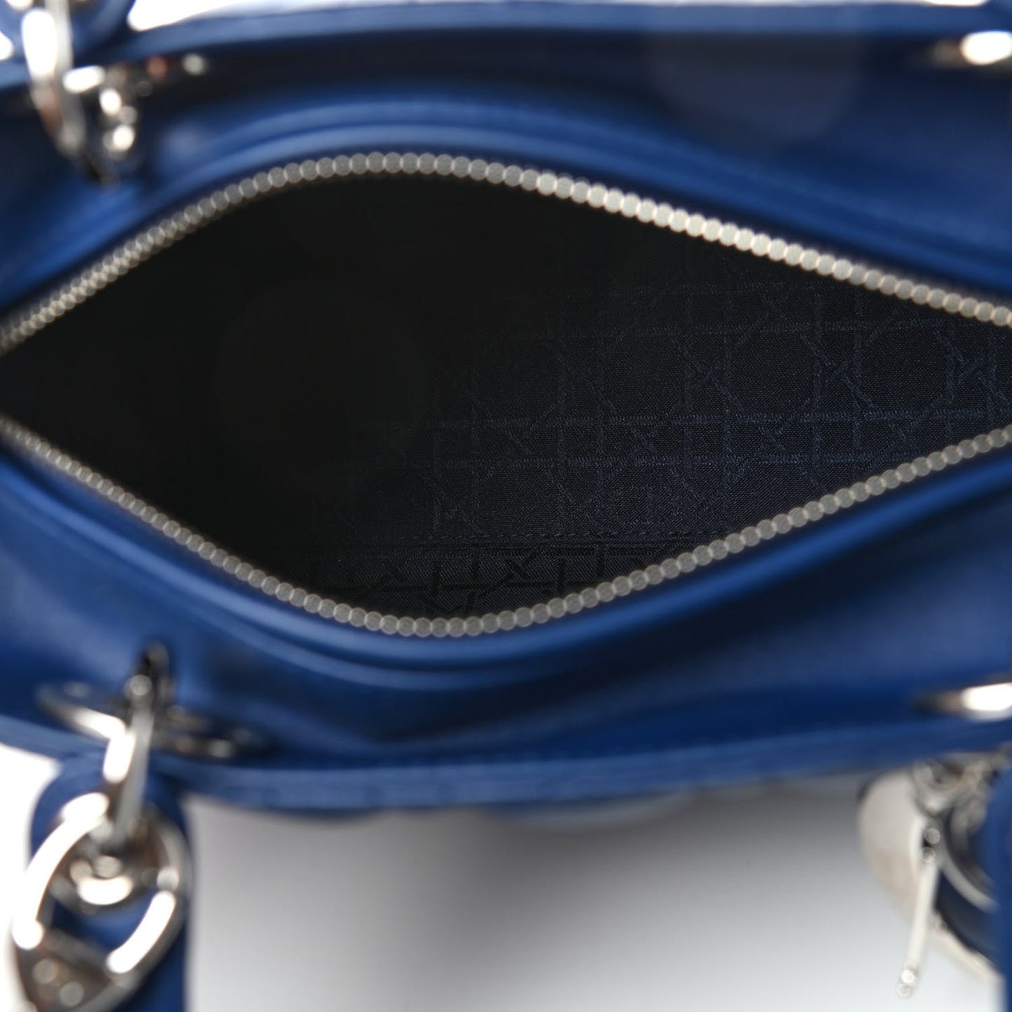 Lambskin Cannage Medium Lady Dior Blue