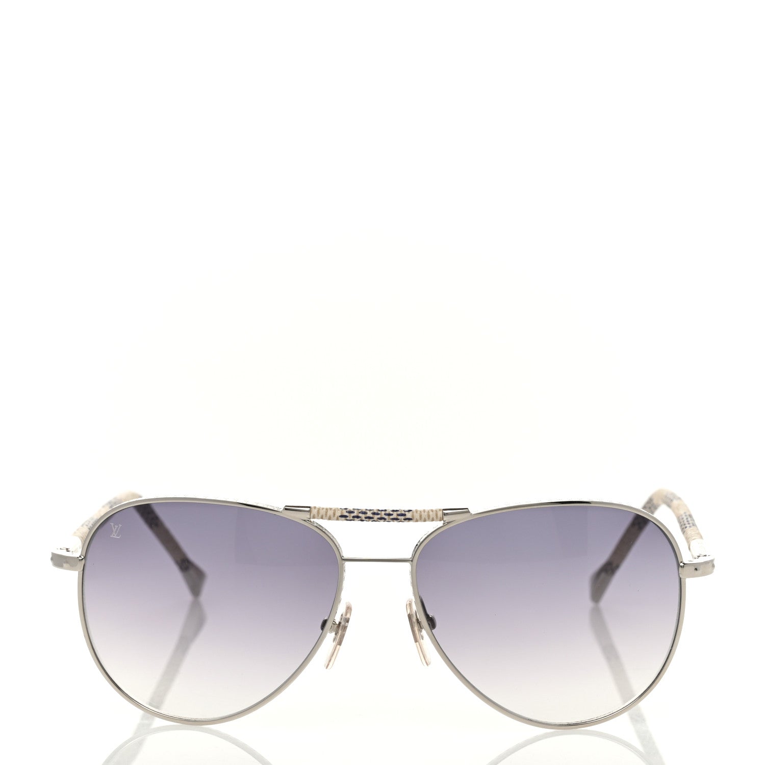 Louis Vuitton Damier Azur Conspiration Pilote Aviator Sunglasses Z0203U 2 of 10