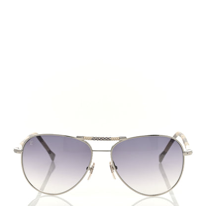 Louis Vuitton Damier Azur Conspiration Pilote Aviator Sunglasses Z0203U 2 of 10