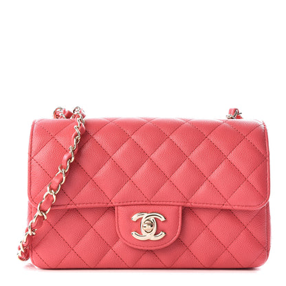 Chanel Caviar Quilted Mini Rectangular Flap Dark Pink 1 of 12