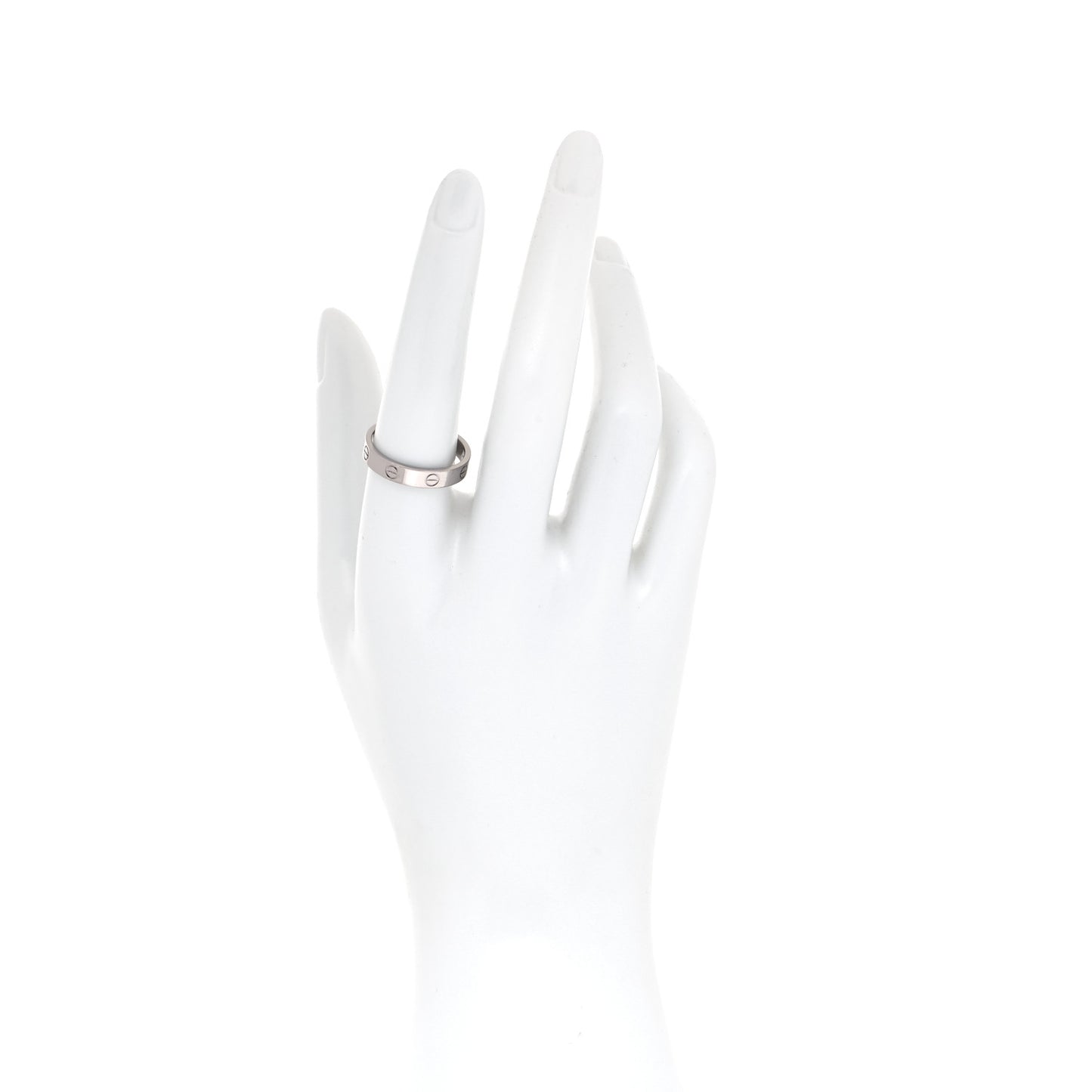 18K White Gold 3.5mm LOVE Wedding Band Ring 58 8.5