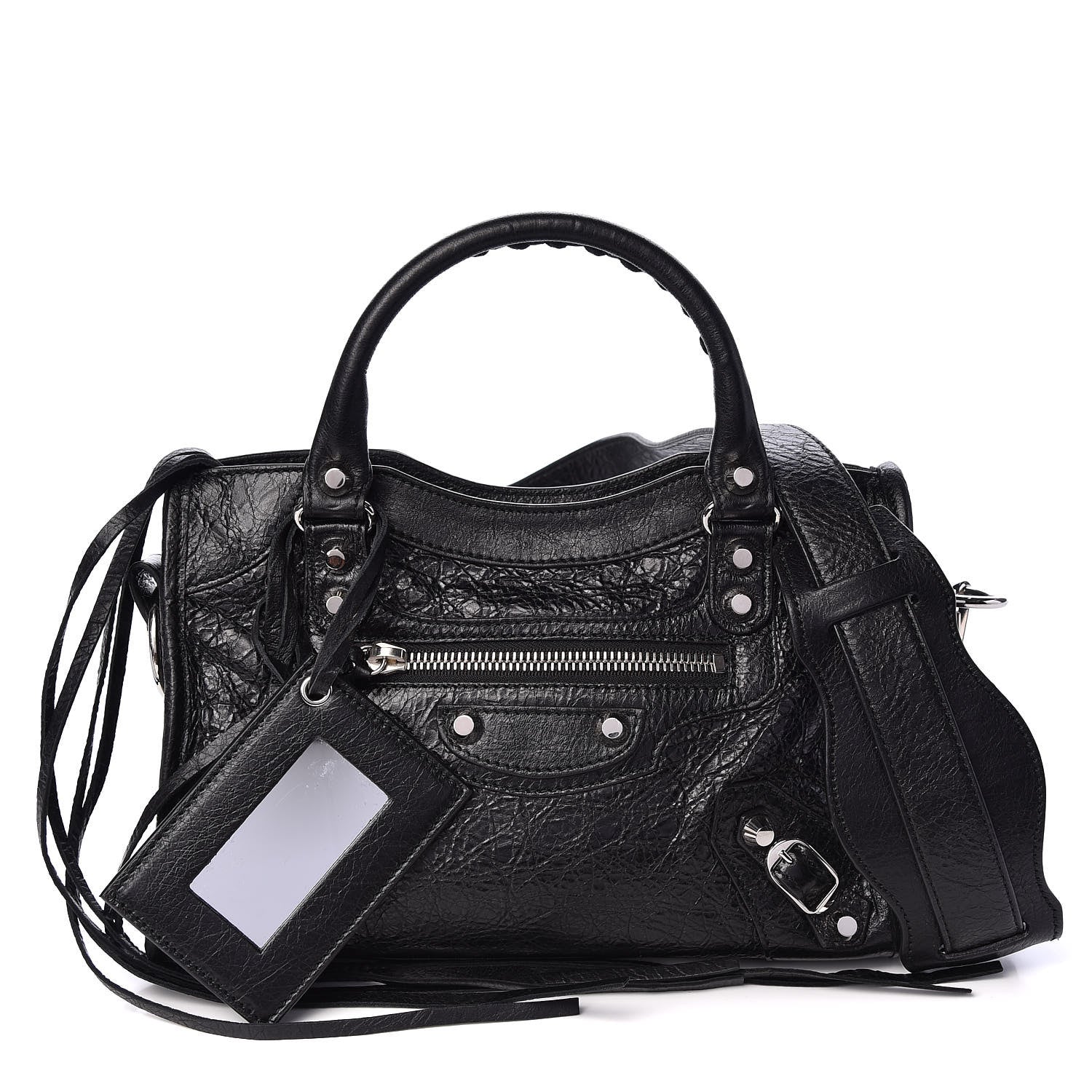 Balenciaga Agneau Classic Silver Hardware Mini City Black 1 of 8