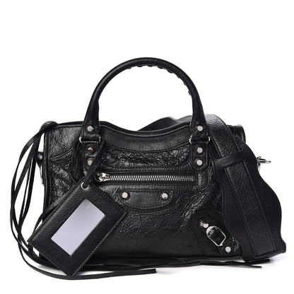 Balenciaga Agneau Classic Silver Hardware Mini City Black 1 of 8
