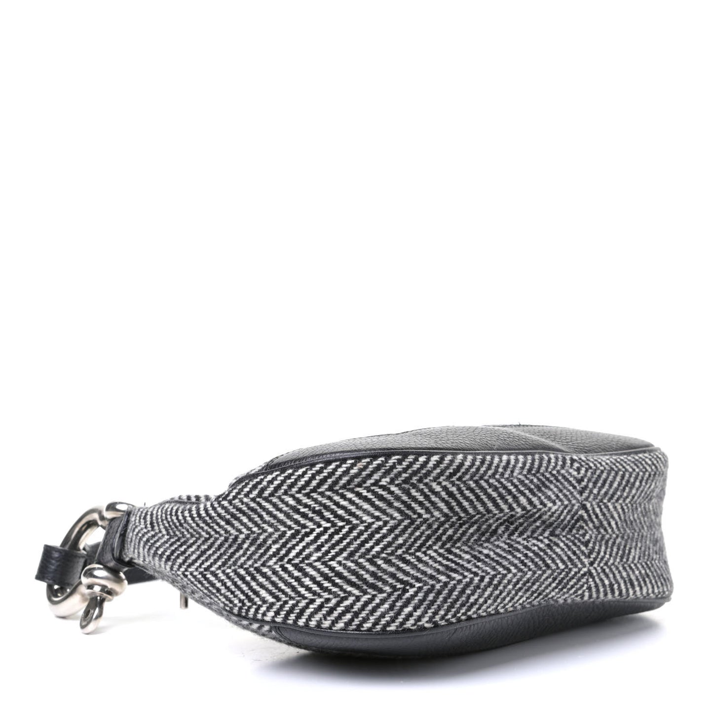 Knit Shoulder Bag Black White