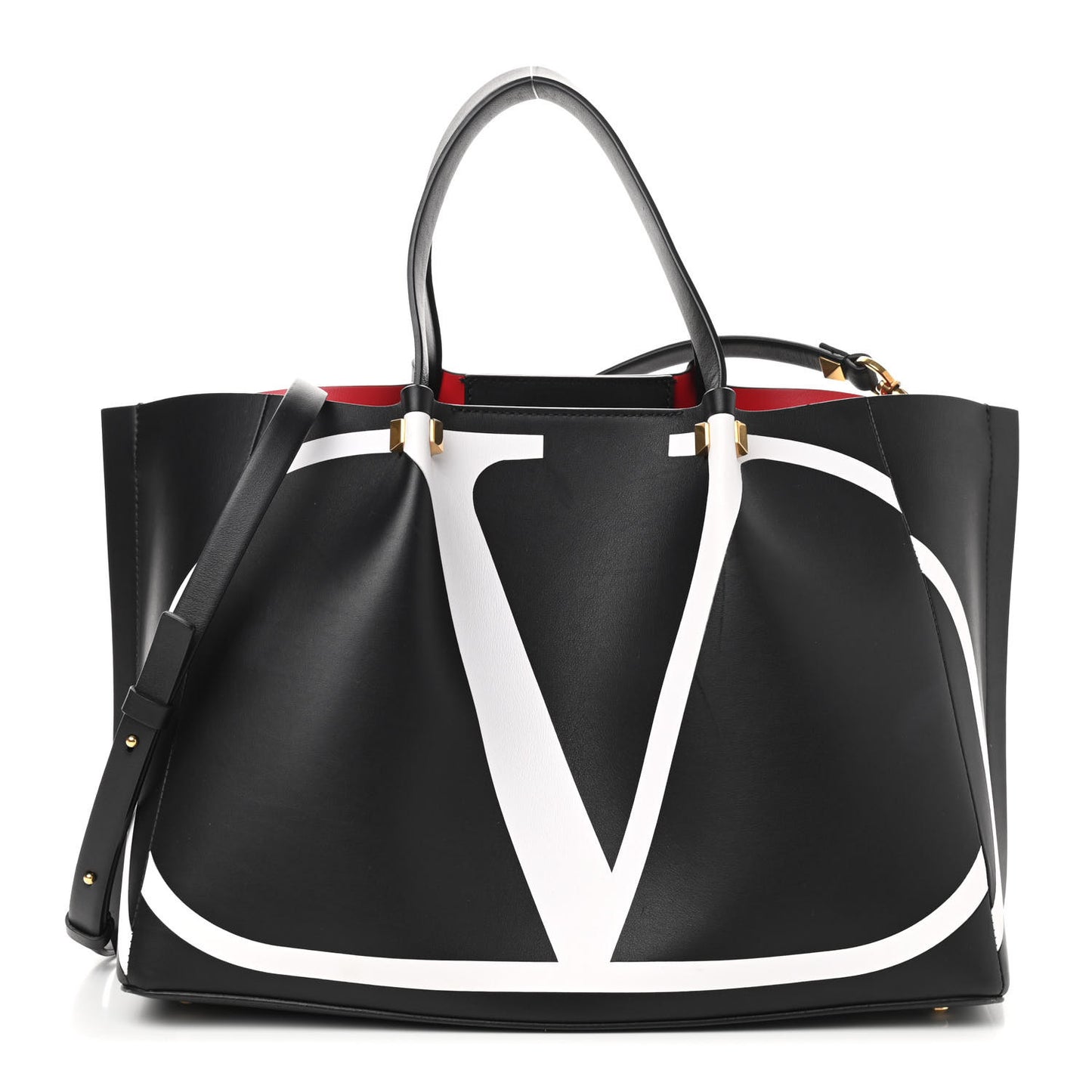 Nappa VLogo Medium Escape Tote Black